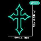 2Pcs Reflective Cross Stickers – Waterproof Night Visibility Decals Reflective Decal Stickers Richie's A2