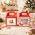 5-Pack Christmas Gift Boxes Clear Window & Handle | Foldable Christmas Gift Box Richie's