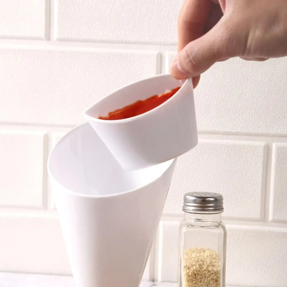 2-in-1 French Fries Snack Cup – Slanted Dipping Cup Snack Serving Cup Richie's