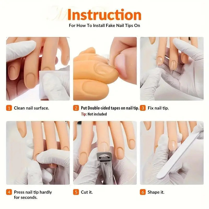Practice Nail Hand with Desktop Bracket | Mannequin Training Nail Practice Hand Richie's