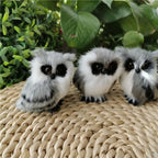 Grey & White Furry Foam Owl Figurine – Indoor & Outdoor Décor Decorative Figurine Richie's