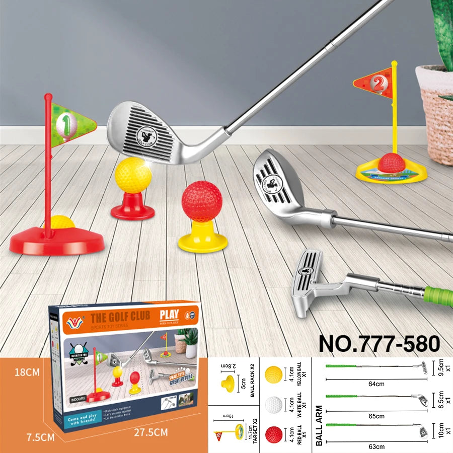 Kids Retractable Golf Club Set – Indoor & Outdoor Sports Toy Kids Golf Toy Set Richie's 777-580
