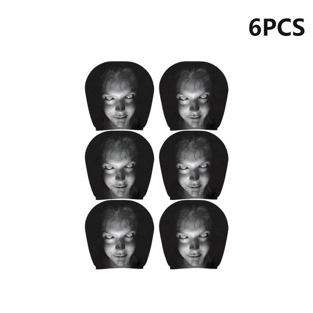 Halloween Scary Face Car Headrest Covers – 2-6 Pcs Universal Car Headrest Covers Richie's 6PCS