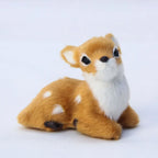 Miniature Artificial Fur Deer Figurine – Fairy Garden Decor Decorative Figurine Richie's D