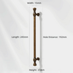 Zinc Alloy Furniture Handles – Bronze Antique Drawer Pulls Furniture Cabinet Handle Richie's Bronze 245mm