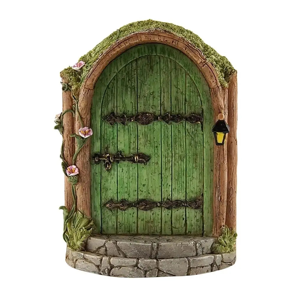 Wooden Fairy Gate Garden Sculpture – Fairy Tale Figurine Garden Sculpture Richie's Type F