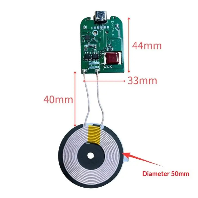 15W Wireless Charger PCBA Module – Type-C & Micro-USB Coil Wireless Charger Module Richie's 5125
