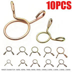 10Pcs Hose Clamp Kit 5–31mm Zinc Plated Spring Steel Pipe Clips Hose Clamp Kit Richie's