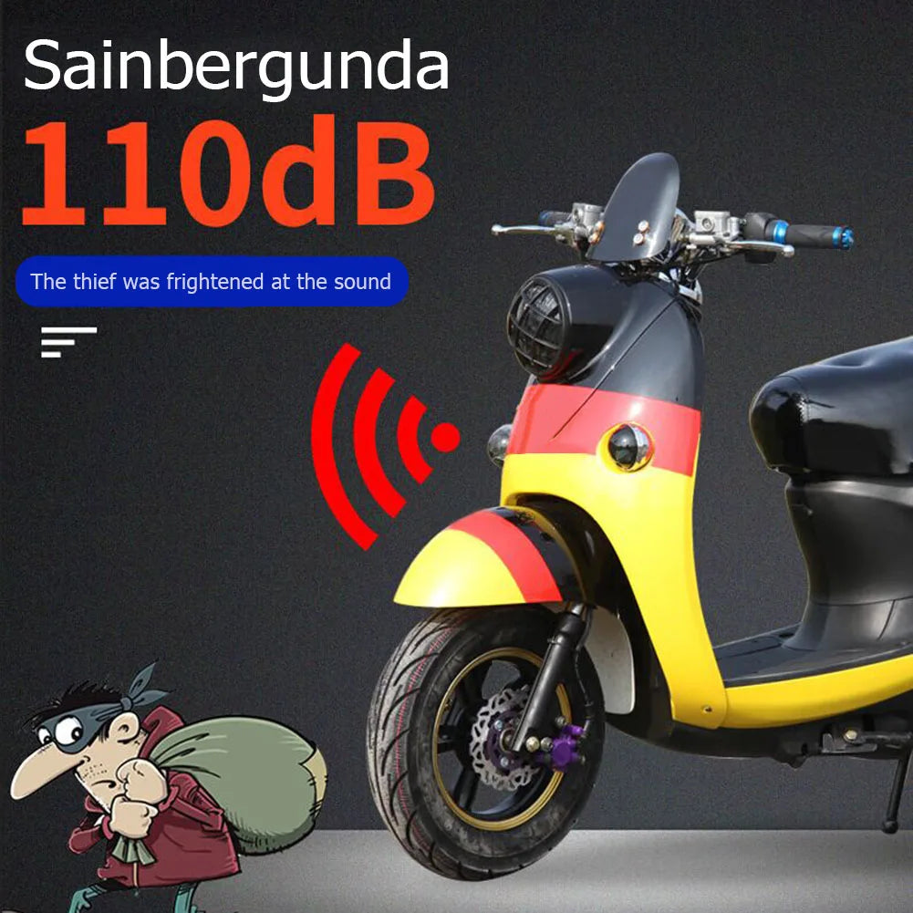 Electric Scooter Anti-Theft Alarm 36-72V 110dB Dual Remote Scooter Alarm System Richie's