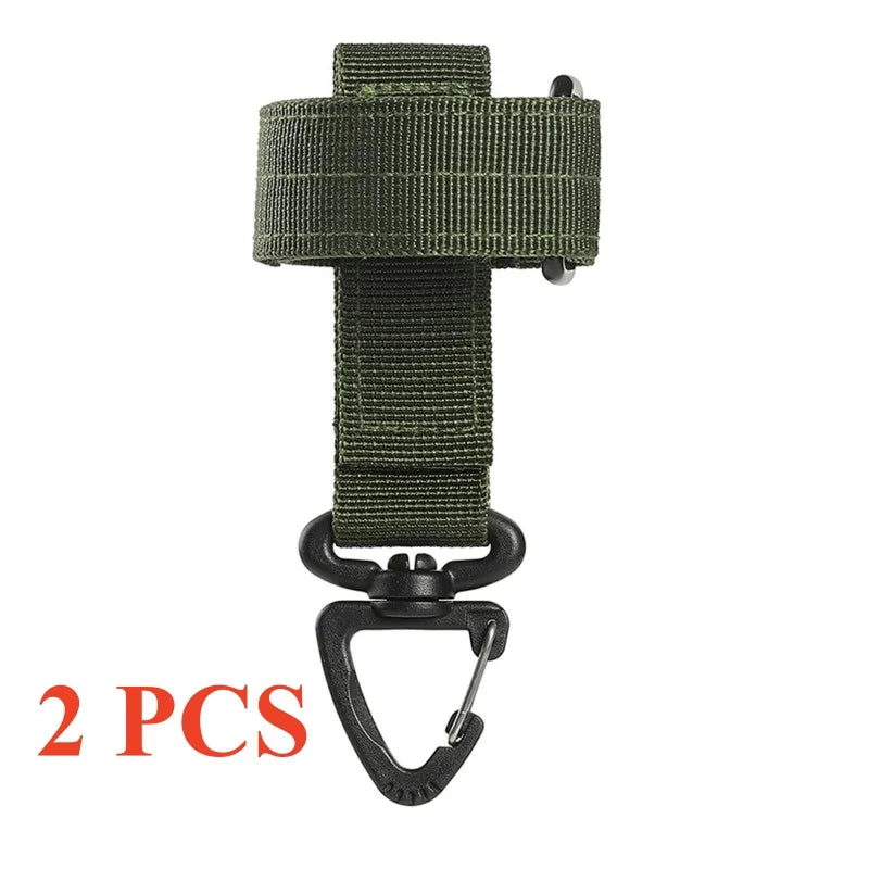 Tactical Glove Hanging Buckle Hook – Outdoor Camping Clip Tactical Gear Clip Richie's 2Pcs green One Size