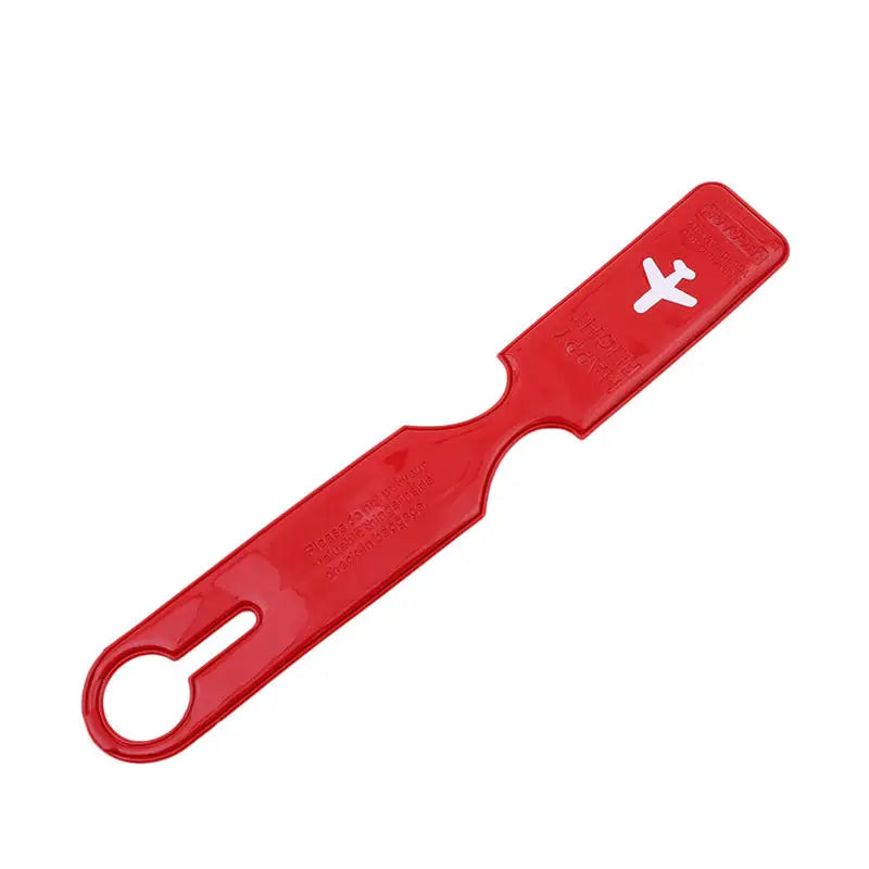 PVC Luggage Tag Holder – Suitcase ID Baggage Label Cover Luggage Tag Holder Richie's Red