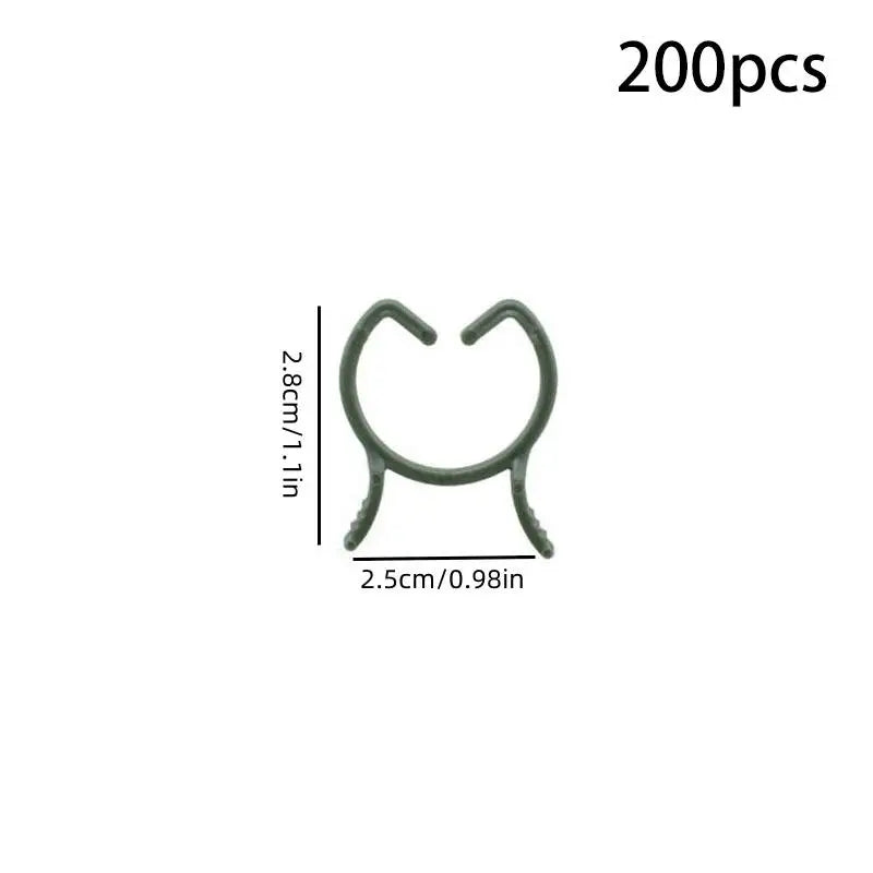 100/200pcs Plant Support Clips – 3 Sizes, Climbing Plants Plant Support Clips Richie's 200pcs M