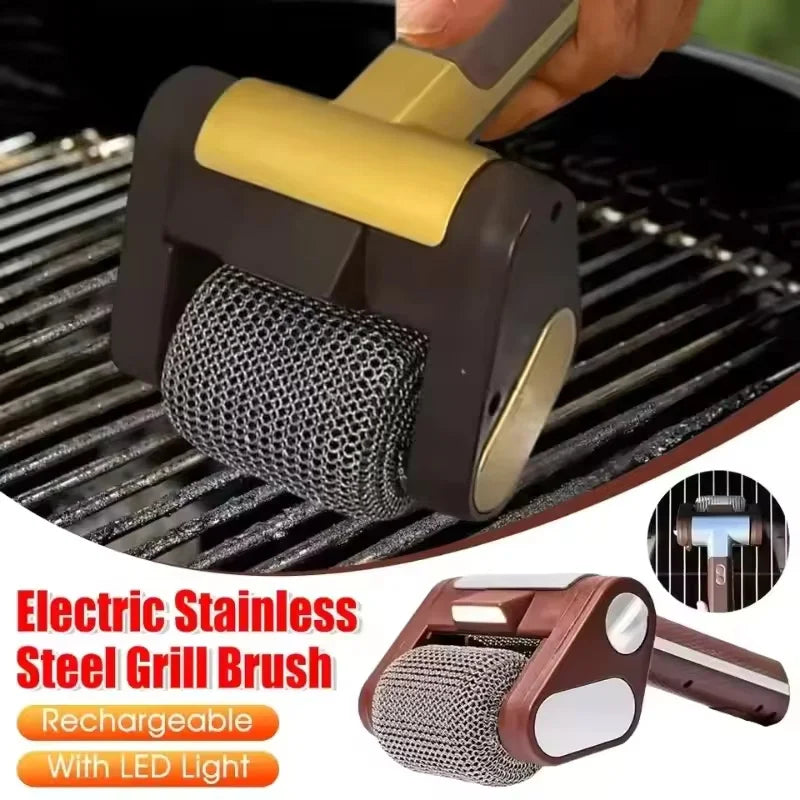Electric Roller Grill Brush – Rechargeable BBQ Cleaner Tool Electric Grill Brush Richie's
