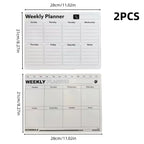 Reusable Magnetic Weekly Planner Whiteboard for Fridge – 2 Pack Magnetic Whiteboard Planner Richie's