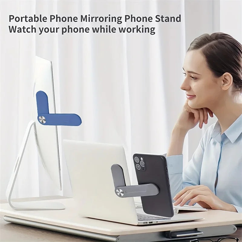 Magnetic Folding Phone Stand Laptop Side Mount Dual Screen Laptop Phone Mount Richie's