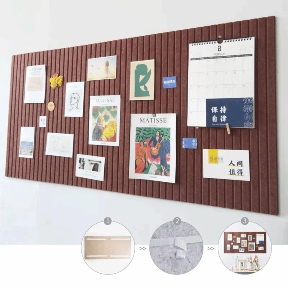 Self-Adhesive Felt Bulletin Board 40x60cm – No-Drill Wall Decor Felt Bulletin Board Richie's Coffee