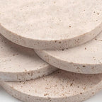 Natural Marble Coasters – Heat Resistant Non-Slip Travertine Set Marble Coasters Set Richie's