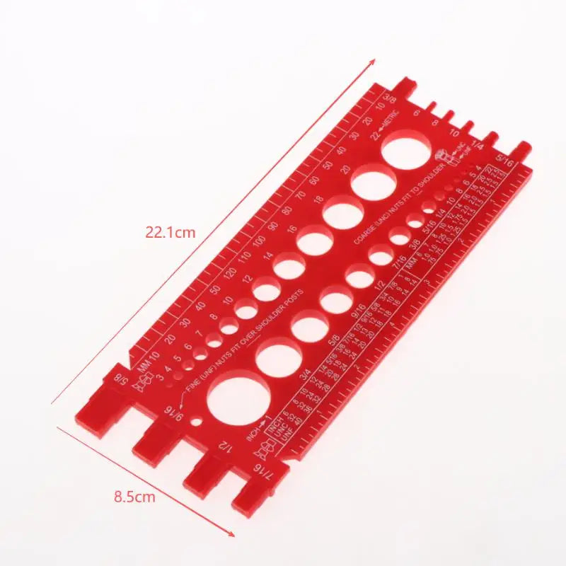 Inch & Metric Thread Gauge – Bolt & Nut Size Measuring Tool Thread Measuring Gauge Richie's Red