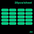 Glow-in-the-Dark Stickers for Switches, Stairs & Motorcycles Luminous Glow Stickers Richie's A6