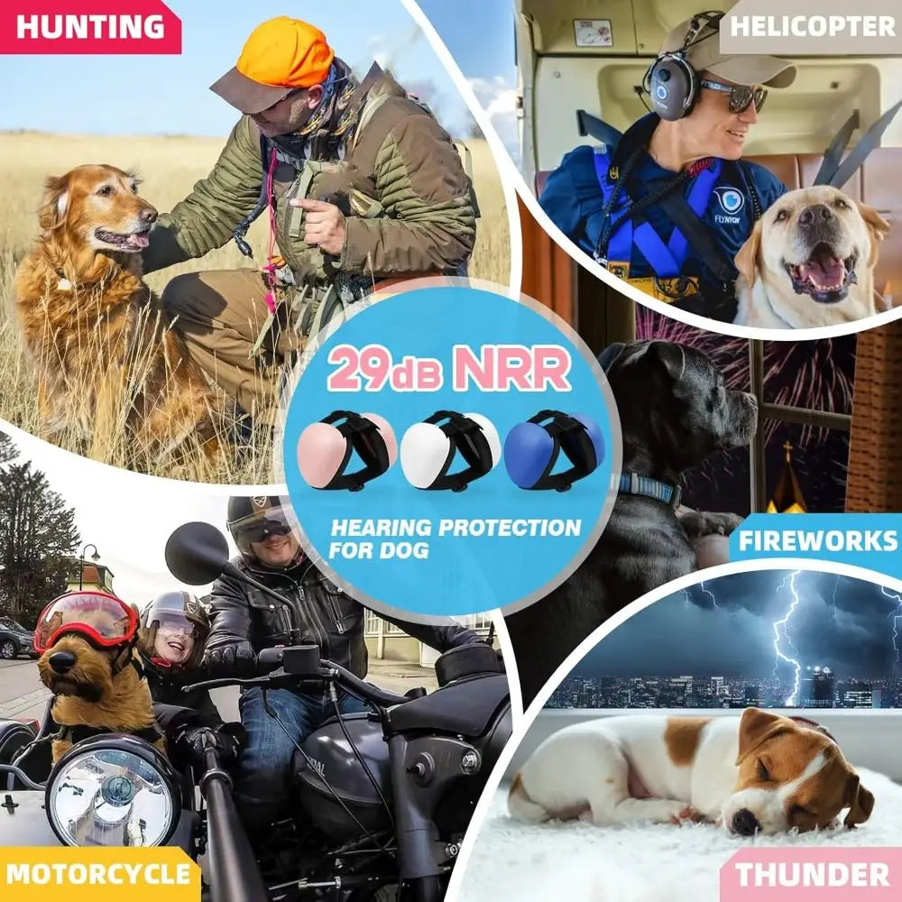 Dog Ear Muffs 29dB NRR Soundproof Pet Hearing Protection S/M/L Pet Ear Protection Richie's
