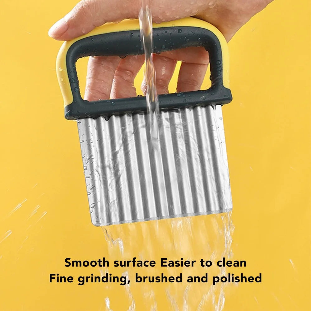 2-Pack Stainless Steel Crinkle Cutter – Wavy Blade Tool Crinkle Cutter Richie's