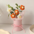Handmade Crochet Puff Flower Bouquet – Eternal Milk Cotton Décor Crochet Flower Bouquet Richie's 05
