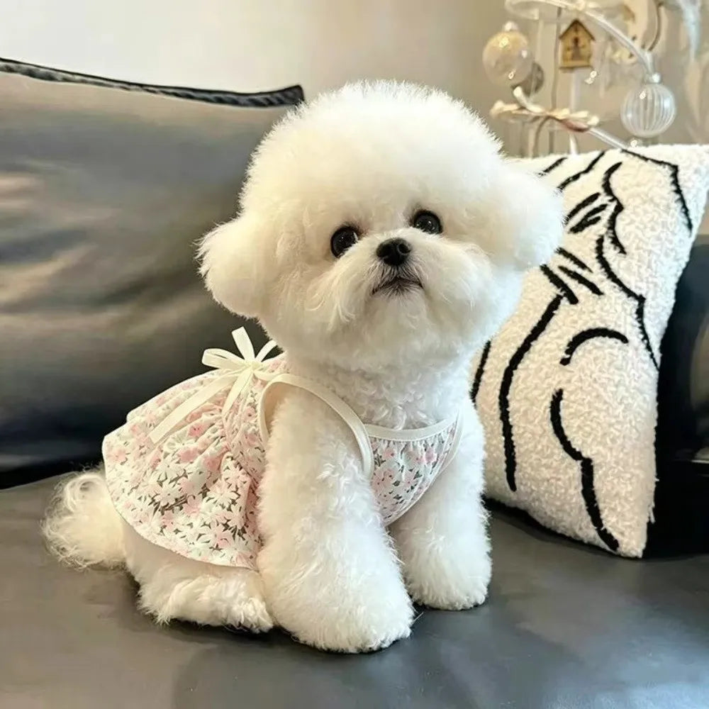 Floral Pet Princess Dress – Lightweight Dog & Cat Vest Pet Dress Richie's