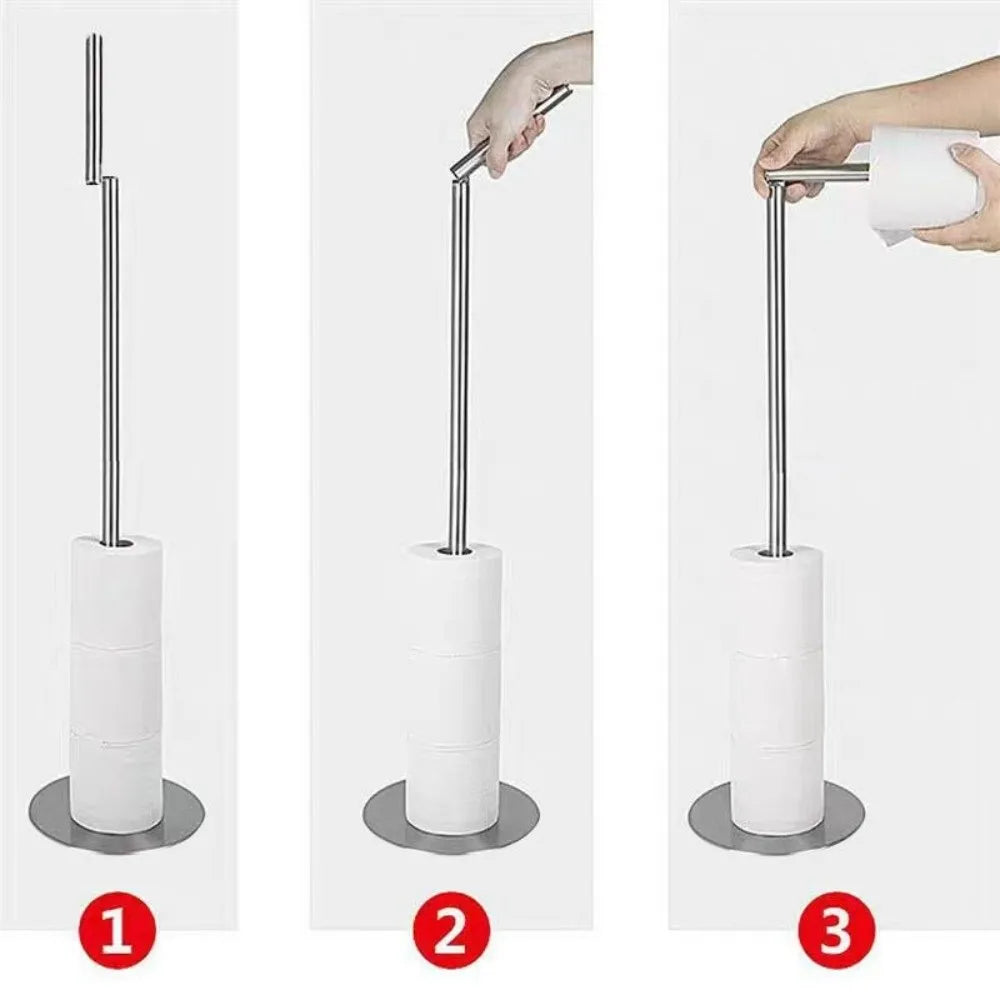 Freestanding Stainless Steel Toilet Paper Holder Stand Toilet Paper Holder Richie's