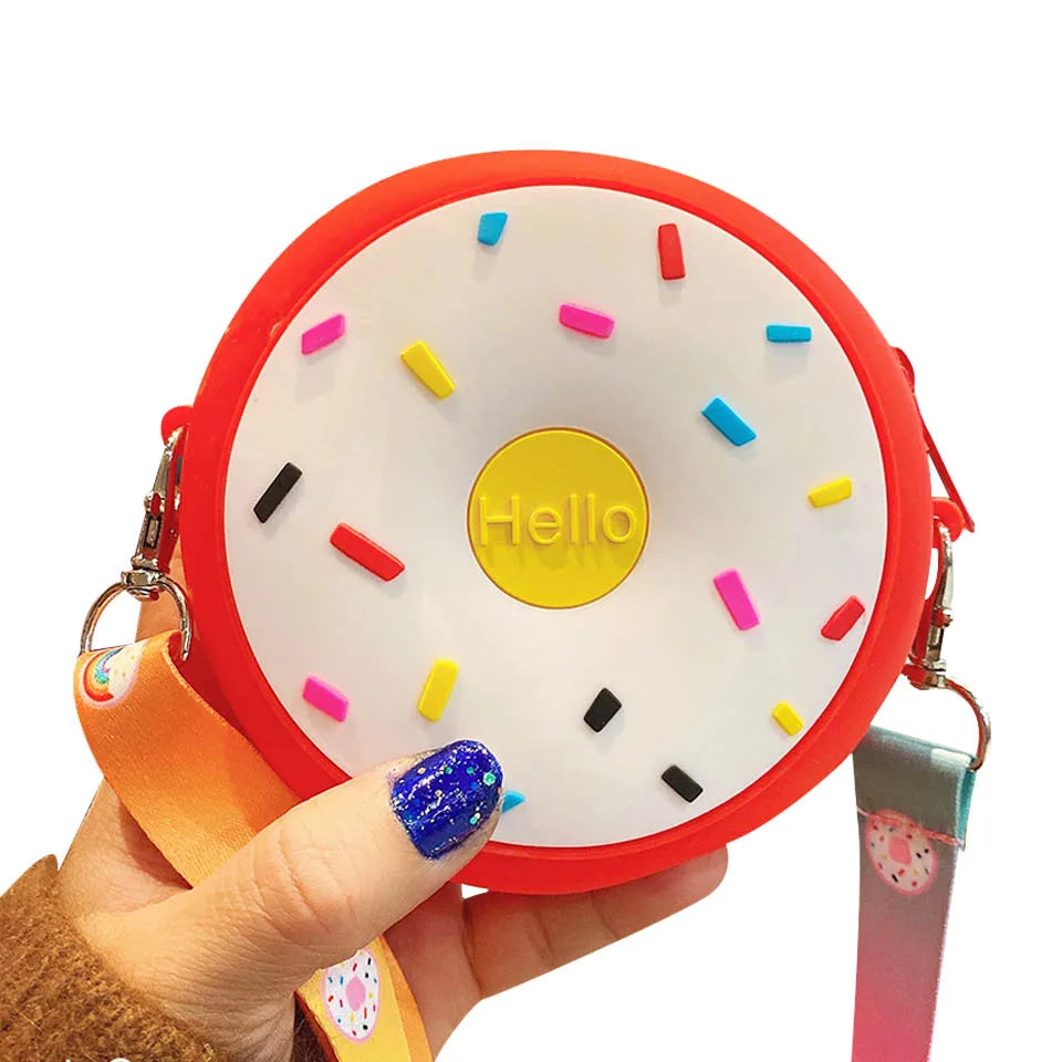 Kids Donut Round Crossbody Bag Rainbow Girls Shoulder Handbag Kids Crossbody Bag Richie's 4