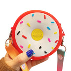 Kids Donut Round Crossbody Bag Rainbow Girls Shoulder Handbag Kids Crossbody Bag Richie's 4
