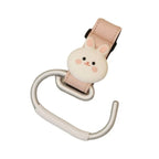 Bear Design Stroller Hook Non-Slip Carabiner Clip – Leather & Alloy Stroller Hook Clip Richie's Pink