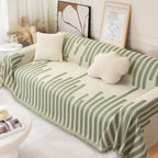 Reversible Chenille Sofa Cover – Non-Slip Scratch Proof Couch Shawl Sofa Cover Throw Richie's Green