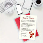 Santa Claus Greeting Card With Envelope – North Pole Letter Holiday Greeting Card Richie's