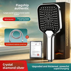 Pressurized Shower Head Set – High-Flow ABS Bathroom Kit Pressurized Shower Set Richie's Silver Set 4