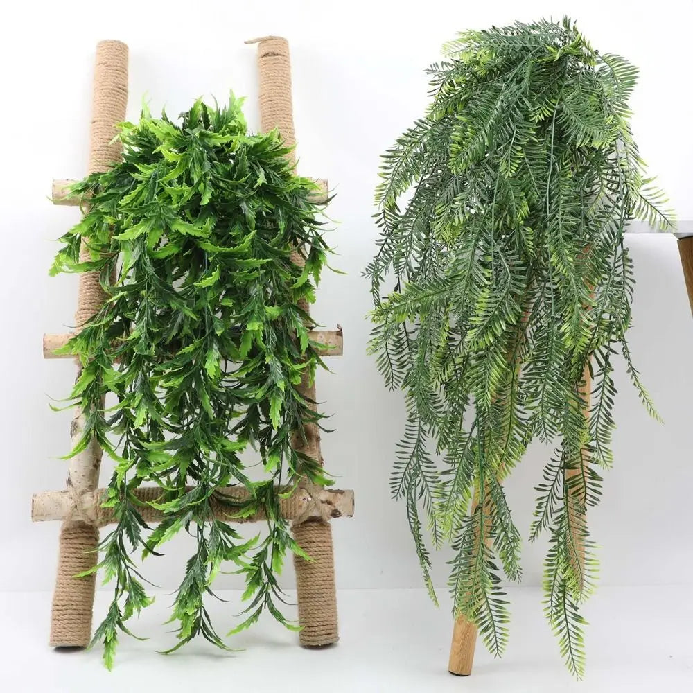 80cm Artificial Hanging Vine 5-Head Plastic Leaf Plant Decor Artificial Hanging Vine Richie's