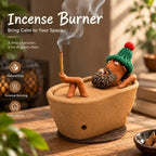 Lazy Bath Man Backflow Incense Burner | Resin Home Decor Backflow Incense Burner Richie's