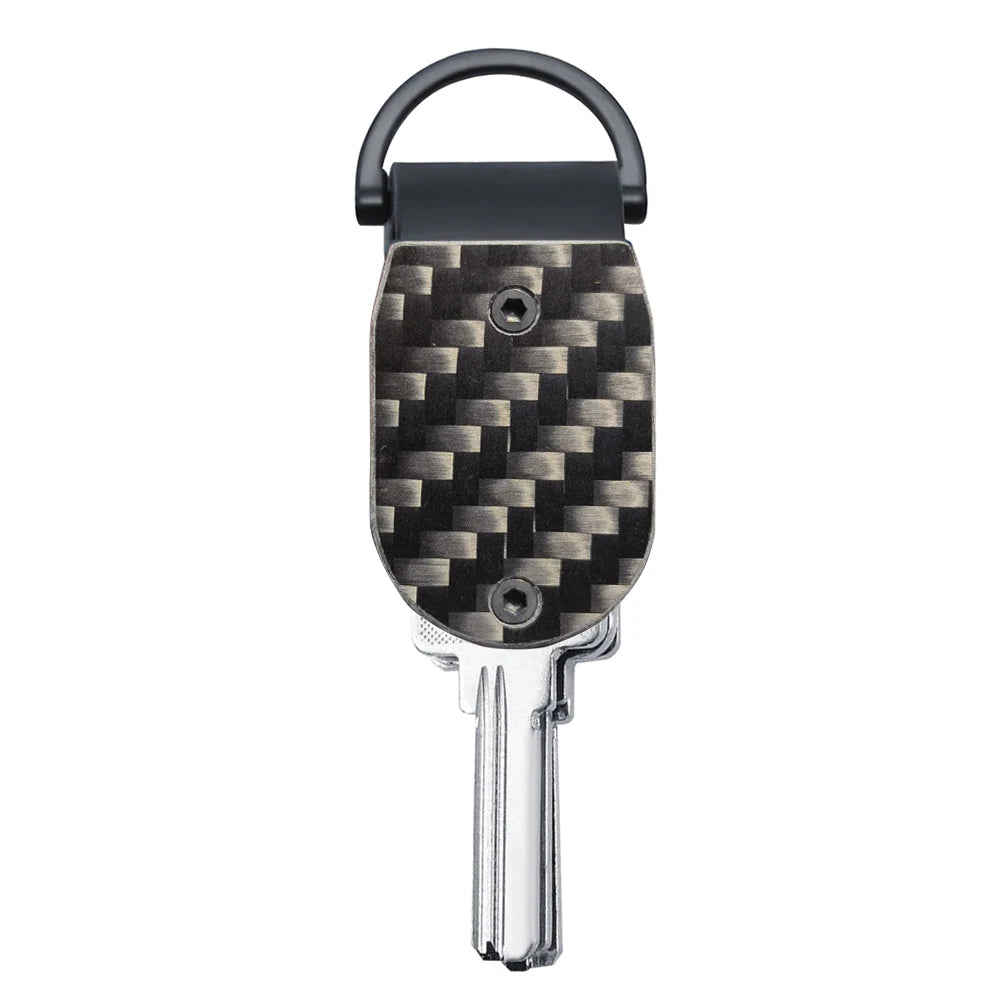 ZEEKER T8 Compact Aluminum Key Organizer – Silent EDC Holder Key Organizer Richie's 3KCarbon Fiber Weave