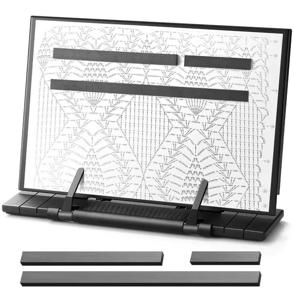 Foldable Knitting Pattern Holder with Magnetic Chart Keeper Knitting Pattern Holder Richie's Horizontal Style