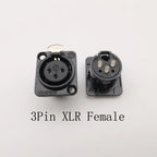 10Pcs 3-Pin XLR Male Female Connectors Black Metal Solder XLR Audio Connector Richie's