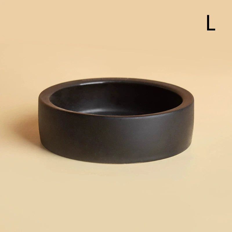 Ceramic Reptile Feeder Bowl – Anti-Escape Dish for Gecko & Crab Reptile Feeder Bowl Richie's L 10CM Black