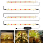 Full Spectrum LED Grow Light Bar – 5V Dimmable Indoor Plant Lamp LED Grow Light Richie's 4Heads 3000K USB No plug