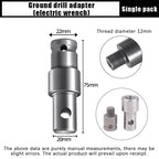 Earth Auger Adapter – 4 Interface Types, Cr-V Steel Auger Drill Adapter Richie's 05-1pc