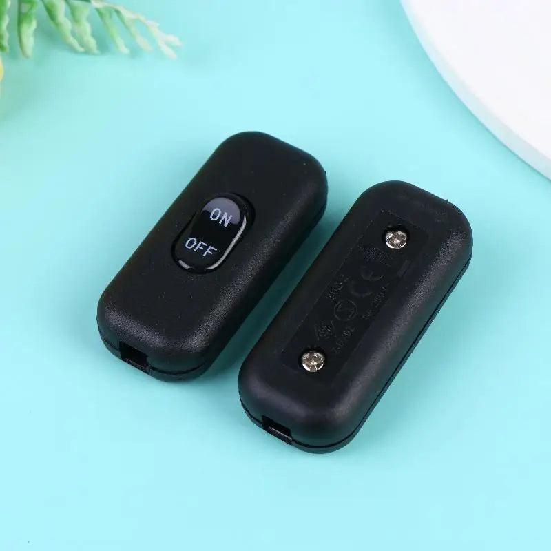 2pcs Inline Cord Switch 250V 6A for Table Lamp & LED Desk Light Inline Cord Switch Richie's Black