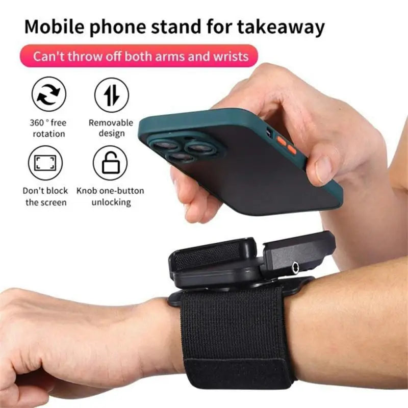 360° Rotatable Wrist Phone Holder for Running & Cycling Wrist Phone Holder Richie's