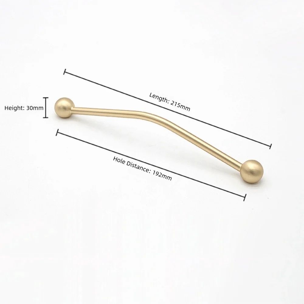 Zinc Alloy Cabinet Knob & Drawer Handle | Nordic Minimalist Cabinet Drawer Handle Richie's Gold 192mm