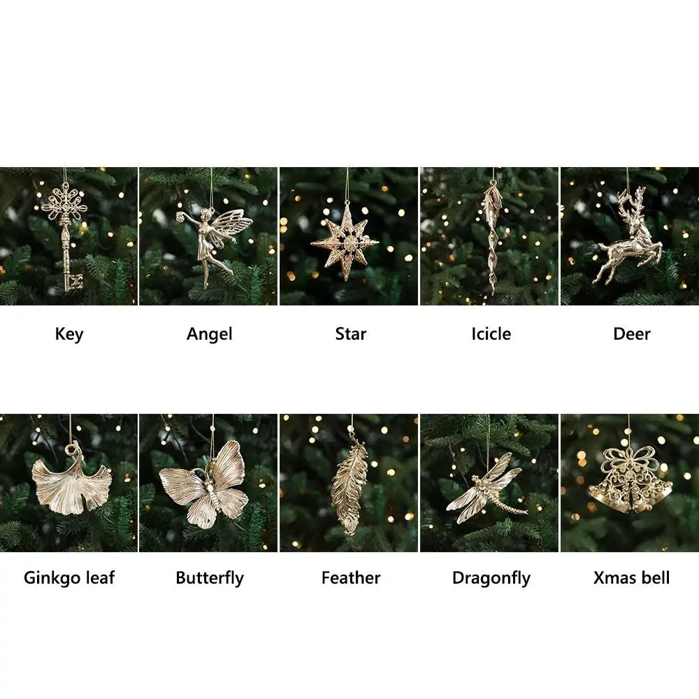 Gold Angel & Snowflake Christmas Tree Hanging Ornaments Christmas Ornaments Richie's