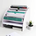 7-Tier Desktop File Organizer | White Vertical Document Rack Desktop File Organizer Richie's Default Title