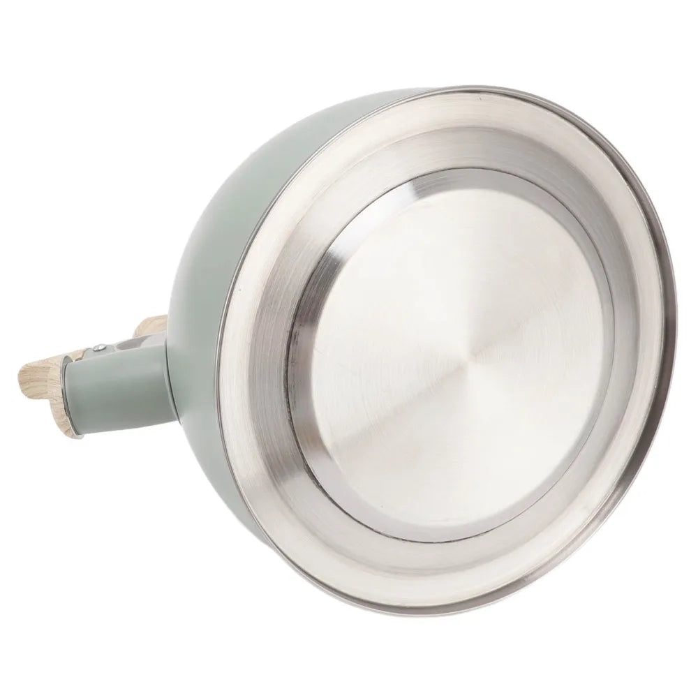 Stainless Steel Whistling Teapot 3L – Wood Handle, Light Green Whistling Tea Kettle Richie's