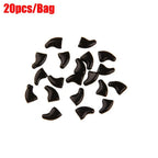 Silicone Cat Nail Caps – Soft Colorful Claw Covers 20 Pack Cat Nail Caps Richie's black