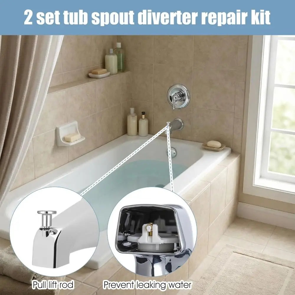 Tub Spout Diverter Repair Kit | Chrome Valve Stem & Seals Diverter Repair Kit Richie's